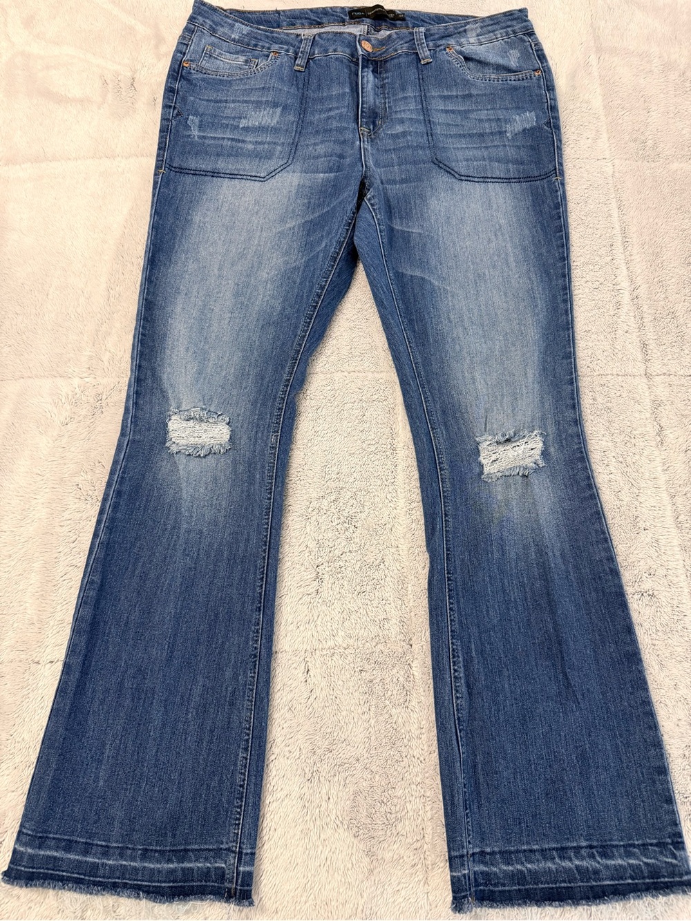 Y2K Twentyone Black by rue21 Distressed Bootcut Jeans 16R